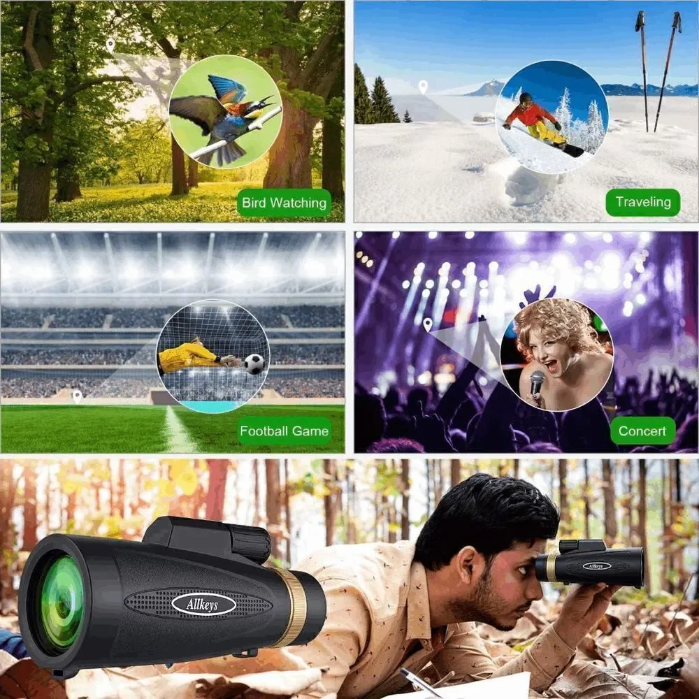 HD Monocular Telescope, 16x55 High Power Waterproof Monocular with Upgraded Fold